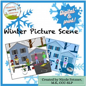 Interactive Winter Picture Scene, Smart Notebook