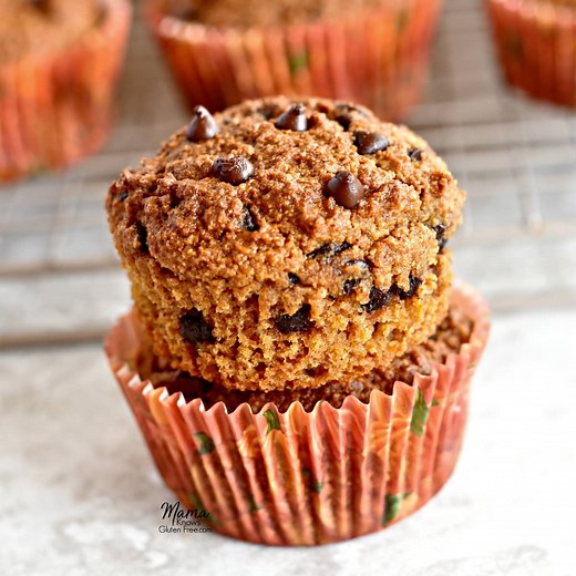 Paleo Pumpkin Chocolate Chip Muffins {Gluten-Free & Dairy-Free}