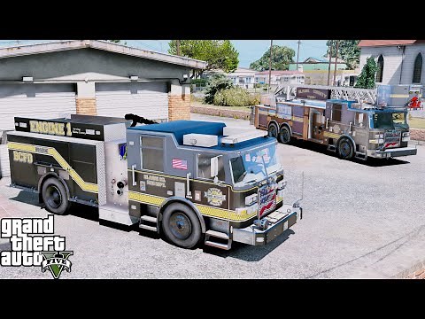 GTA 5 Firefighter Mod New Blaine County Fire Department Engine Responding To Calls