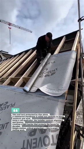 Roof Membrane Installed Fast with Roll Applicator #roofing #construction #tools