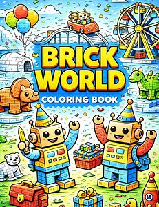 Brick World Coloring Book for Kids | 40 Fun Brick Scenes Printable PDF - Etsy