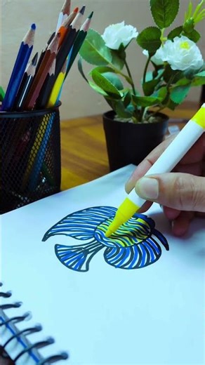 Tropical 🐠 fish drawing ✍️ #drawing #art #painting #satisfying #artist