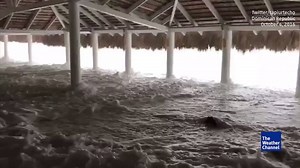 231K views · 5.1K reactions | Waves splash inside this structure in the Dominican Republic as Hurricane Matthew brings dangerous storm surge | The Weather Channel | Facebook