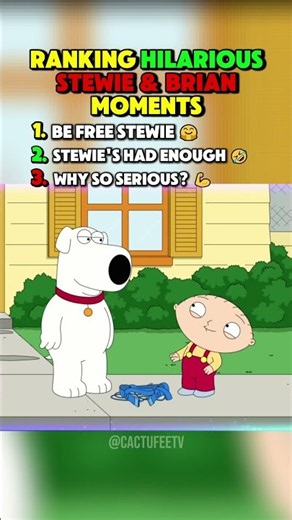 Ranking Hilarious Stewie And Brian Moments That Made Me Laugh #familyguy