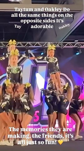 Identical twins compete in a spirited cheer dance competition