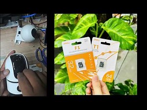 Instructions on how to install a memory card in an Imou camera.