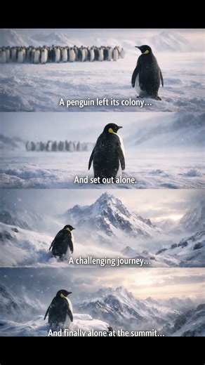 Sometimes You Have to Walk Alone #shorts #motivation #penguin