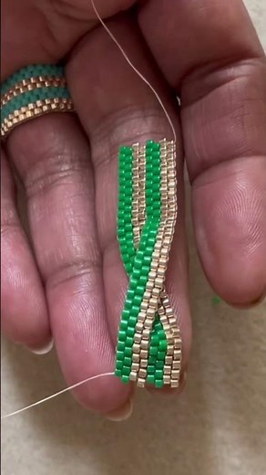 Twisted Peyote Stitch Ring 💍