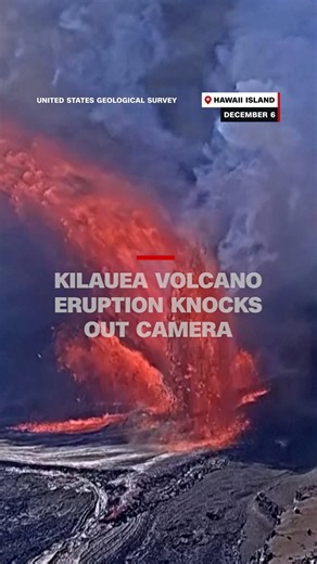 CNN on Instagram: "A remote camera captured the moment an erupting volcano in Hawaii knocked it out while recording. Kilauea is one of the world's most active volcanoes and has been erupting intermittently since December 23, 2024."