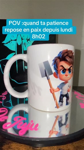 Apres la version girl, voici le mug pour les mecs. Tu valides ? À retrouver sur mon site www.lescreasdejuju.com #mugspersonnalisés #mug #humour #zeropatience #nopatients #pasdepatience #mec #girls #cadeaupersonnalisé #humeur #humeurdujour #nopatience | Les créas de Juju