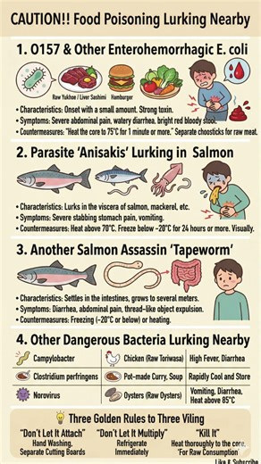 Food Poisoning Alert: How to Stop Bacteria & Parasites Like Anisakis and E. coli!