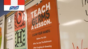 Students learn about germs and the importance of getting to school