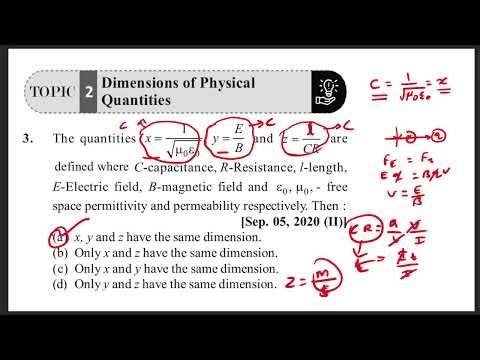 UNITS AND MEASUREMENTS JEE PYQ SOLUTION Q.NO. 1 TO 5