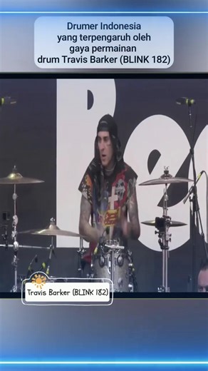 Drumer Indonesia yang terpengaruh oleh gaya permainan drum Travis Barker (BLINK 182) #shorts