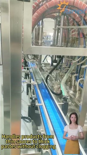 Automatic 12-Head Piston Filler for Jam, Mayonnaise, Honey, Ketchup & Chili Sauce – High Precision