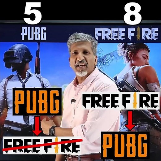 Pubg Vs FreeFire I Games Comparison | #shorts I #pubgmobile I #freefire I #games