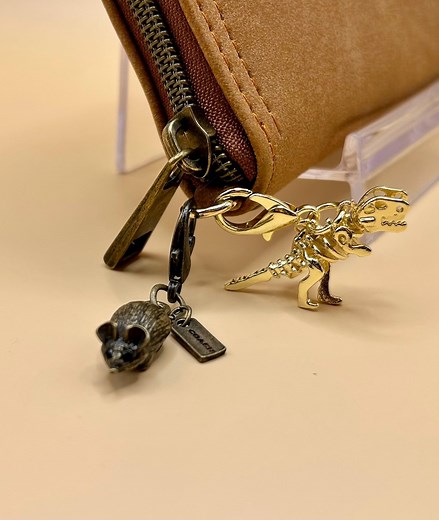 Micro Bag Charm: Gold T-rex Dinosaur or Antique Brass Mouse - Etsy