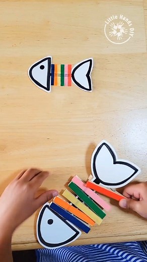 4.2K views · 25 reactions | Pin the Fish Activity for Kids This hands-on activity keeps your toddlers busy learning and playing. This helps develop fine motor skills, gross motor skills and color recognition. Suitable for ages 2 and up. SAVE THIS POST! Follow for more easy diy learning ideas. #littlehandsdiy #activityforkids #homeschool #smartkids #toddleractivities #preschool #clothespinactivity #kindergarten #Montessoriactivity #finthefish | Little Hands DIY | Facebook