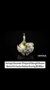 Bidding ran white-hot! In fact, momentum built in such a breathtaking manner that the auction broke $5 million before it was even 30 percent through its first session — with nearly 600 bidders competing for just under 300 historically significant lots that showcased Russia’s exquisite decorative arts legacy from before the Revolution. Read the full release in our bio link 🔗 #heritageauctions | Heritage Auctions