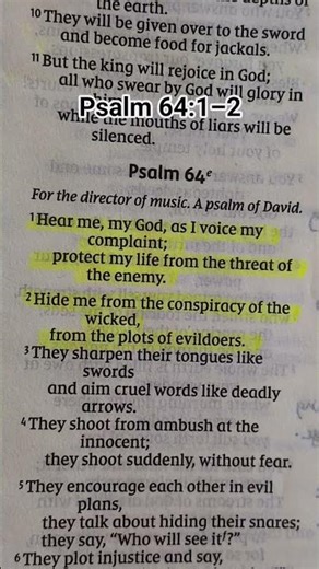 Protect Me, O God | Psalm 64:1–2 ✝️ #FaithShorts #BibleVerse #PrayerForProtection