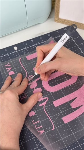 Kayla | Cricut Tutorials + Project Ideas on Instagram: "Quick tip for weeding glitter HTV! 💡 It’s hard to see those cut lines sometimes — just bend the vinyl slightly and they appear! I’ll bend the vinyl, then weed right after since I can see the lines clearly. Hope that helps! Comment ‘Hack’ for my 50 favorite Cricut hacks! #HTVTips #CricutHack #WeedingHack #GlitterHTV #CraftTok #CricutTips #VinylWeeding #DIYCrafts #CricutMade #CraftHack #VinylCrafts #HTVWeeding #CricutDesign #Silhouett