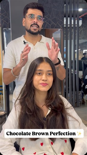 NEEL N JONS on Instagram: "Soft, rich & perfectly blended 🤎 This Chocolate Mocha Brown is all about shine, depth & natural dimension ✨ No harsh lines. No flat brown. Just luxury brunette perfection 💫 Customized hair color crafted by NEELNJONS Salon Because your hair deserves premium care 📍 Our Locations: Serampore – 📞 9836271457 Bandel – 📞 9836160557 Kalyani – 📞 9874709857 #HairTransformation #Serampore #kalyani #bandel #salon #trending #ombre #balayage #HairGoals #hair"