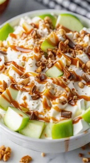 4.3K views · 45 reactions |  Caramel Apple Candy Bar Salad (Creamy,...