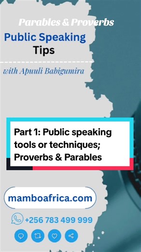 Learn Powerful Public Speaking Techniques with Parables and Proverbs