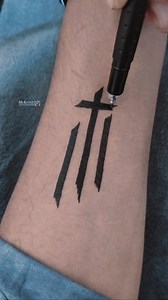 Triple Cross tattoo ideas 🙏✝️ #minitattoo #viralreelsシ #trendingreelsvideo #tattooideas #tattoodesign #tattooartist | Mr Artist