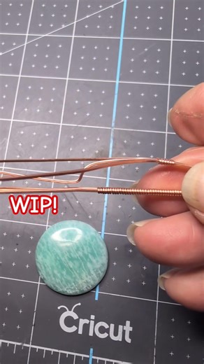 WIP! Wrap a round stone.🤗