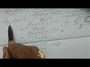 Lack of memory property of Geometric distribution - BSc Statistics