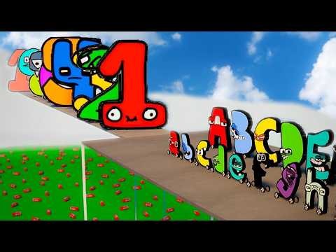 Baby Alphabet Lore ? Alphabet Lore CARS a-z VS Number Lore WALLS 1-30 Who is faster TEARDOWN