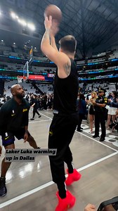 Luka Doncic warming up to face the Mavs tonight, in his first game back in Dallas #luka #lakers #mavs #nba | Mike Leslie