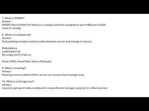 Basic Storage question for L1 level Interview.