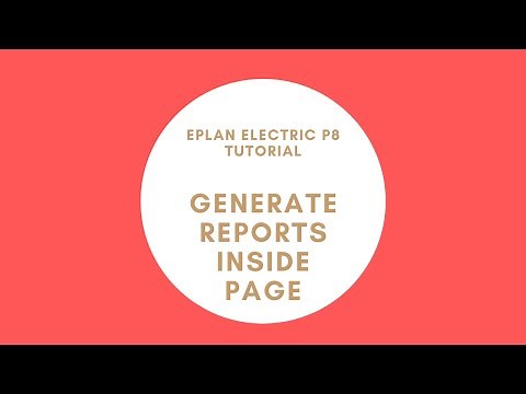 How to generate reports inside a page | EPLAN Electric P8