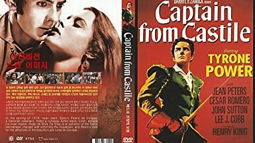 Captain from Castile 1947 with Tyrone Power, Jean Peters, and Cesar Romero.