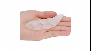 Gel Pinky Toe Separator, 2 Pairs Three-Holes Gel Little Toe Separators Soft Toe Corrector Straightener Toe Spacers for Curled Pinky Toes, Overlapping Toe, Blisters, Pain Relief from Friction