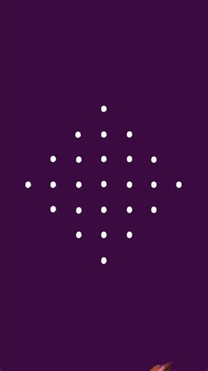 Anyone Can Draw This! 7 Dots Kambi Kolam 😍 | Step by Step #qdbp #muggulu