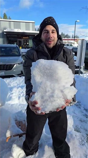 I made a cake out of snow