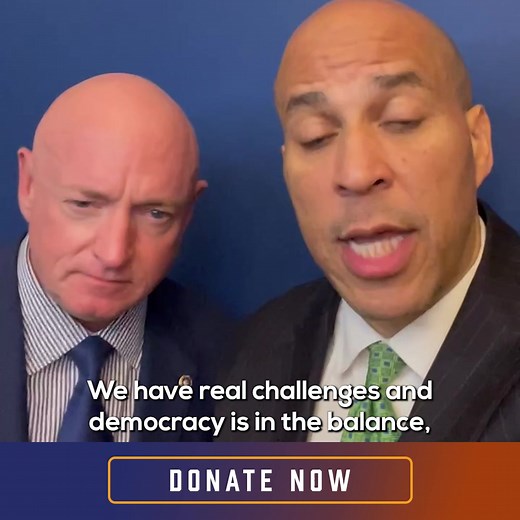 307K views · 2.4K reactions | Cory Booker and Mark Kelly both know how important the 2022 midterm elections are for our country. That’s why they’re calling on you today to support Mark Kelly’s re-election campaign for Arizona. If we lose even ONE seat, we could lose the Senate. This is a tough race, but if lots and lots of people chip in we can gather the resources we need to protect our democracy. So please consider making a donation to Mark Kelly today. | Captain Mark Kelly | Facebook