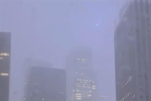 Wild video shows rare ‘thundersnow’ lightning strike World Trade Center
