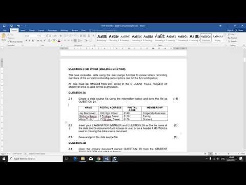 Office Data Processing L3 - Mail Merge and Data source - Unit 9.1-9.2 - P138-146 - Mr DS Mpanza