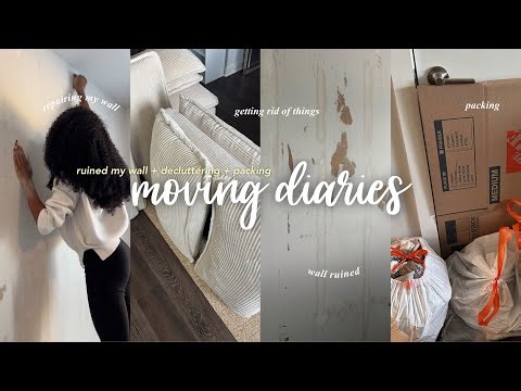 moving vlog! my wall looks crazy + decluttering my closet + stressed out lol