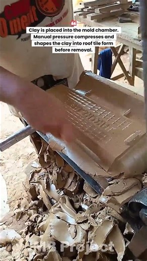 How Clay Roof Tiles Are Made Using a Manual Machine