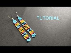Seed Bead Earrings in Native Style, Beading tutorial , DIY bead earrings making