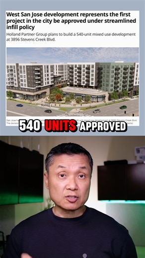 San Jose Approves 540 New Homes in Record Time! Big housing milestone for San Jose! Holland Partner Group’s 540-unit mixed-use project at Stevens Creek & Saratoga Ave is the first approved under the city’s streamlined infill policy. Normally it takes nearly 2 years — this project got greenlighted in just 8 months! Two 8-story buildings, retail, open space, and 27 affordable units coming soon. �#SanJoseHousing #BayAreaRealEstate #HousingNews #UrbanDevelopment #MixedUse | Rivermark Homes