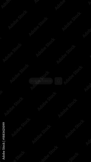 Vertical Animasi Youtube Subscribe Button Animation 4K with Bell Icon and Mouse Cursor Click, Transparent Background, Modern Flat Red Design, 60fps Overlay