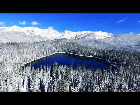 Musique de relaxation, zen, et merveilleux paysages, nature, neige, vidéo aérienne/drone (F. Amathy)