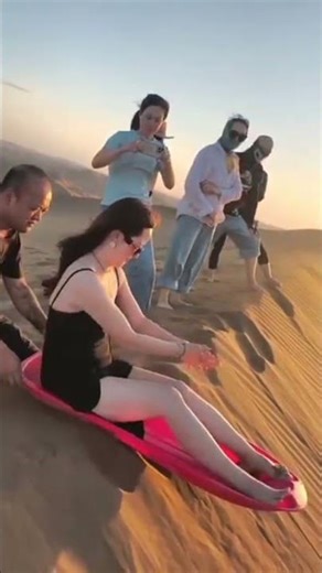 Girl did sand sliding 😱 #shortsvideo #short