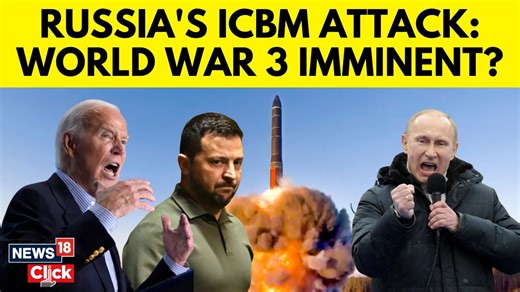 4K views · 18 reactions | Big escalation: 'Russia launches ICBM strike' against Ukraine, shoots down UK Storm Shadow missiles. Is world war 3 imminent? Watch to know Source: Reuters #Russia #Ukraine #RussiaUkraineWar #UnitedStates #WorldWar3 | News18 | Facebook